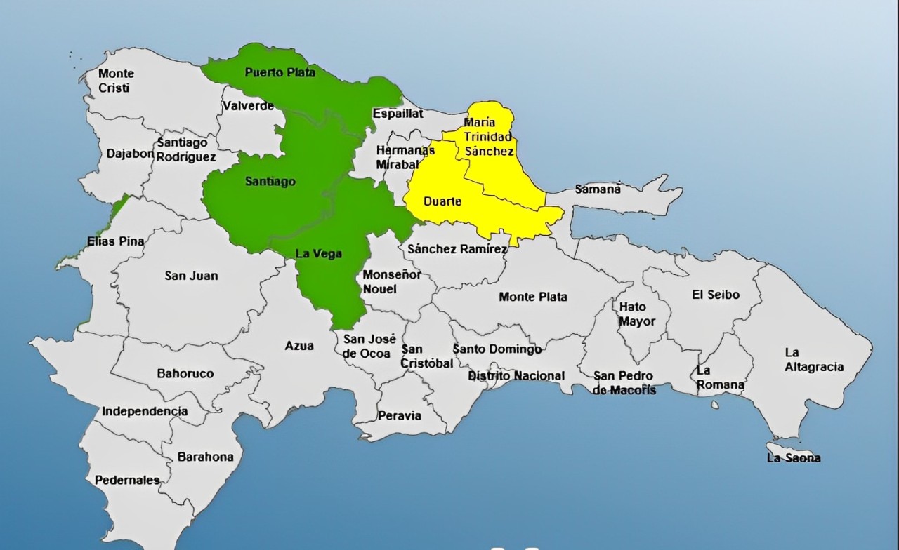 COE mantiene a tres provincias en alerta verde y dos amarilla