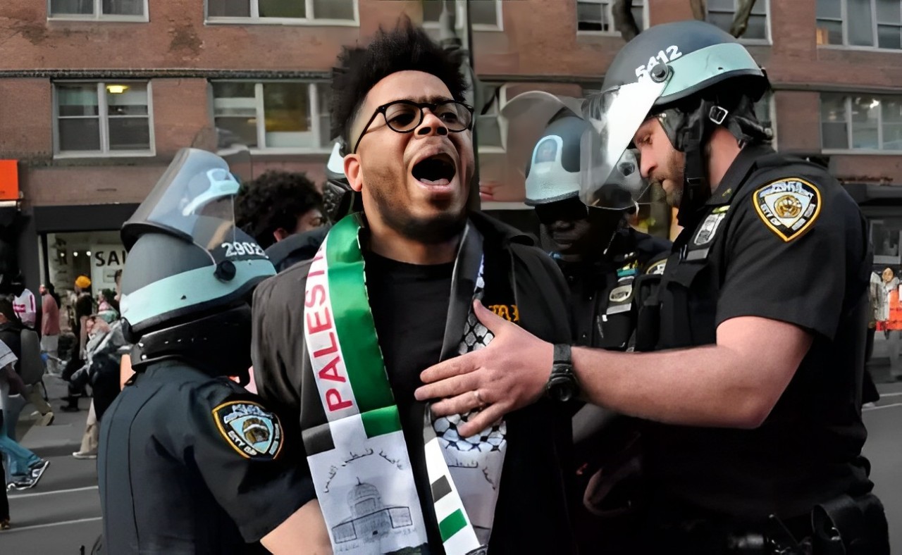 Dominicano es uno los líderes de las protestas propalestina en Nueva York