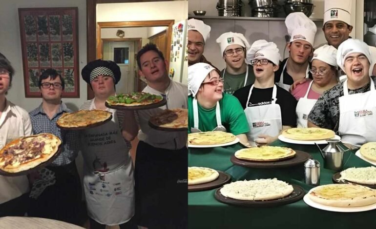 Cuatro amigos con síndrome de Down cansados de no conseguir empleo crearon una pizzería que ahora es un éxito