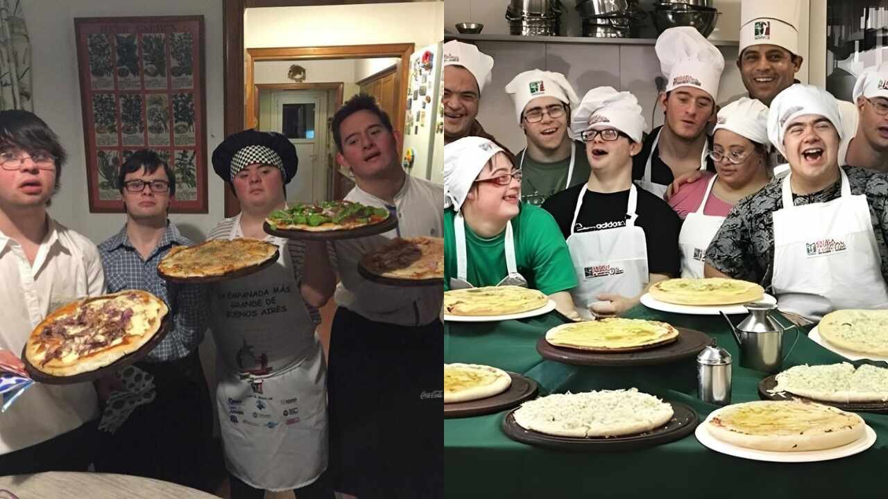 Cuatro amigos con síndrome de Down cansados de no conseguir empleo crearon una pizzería que ahora es un éxito