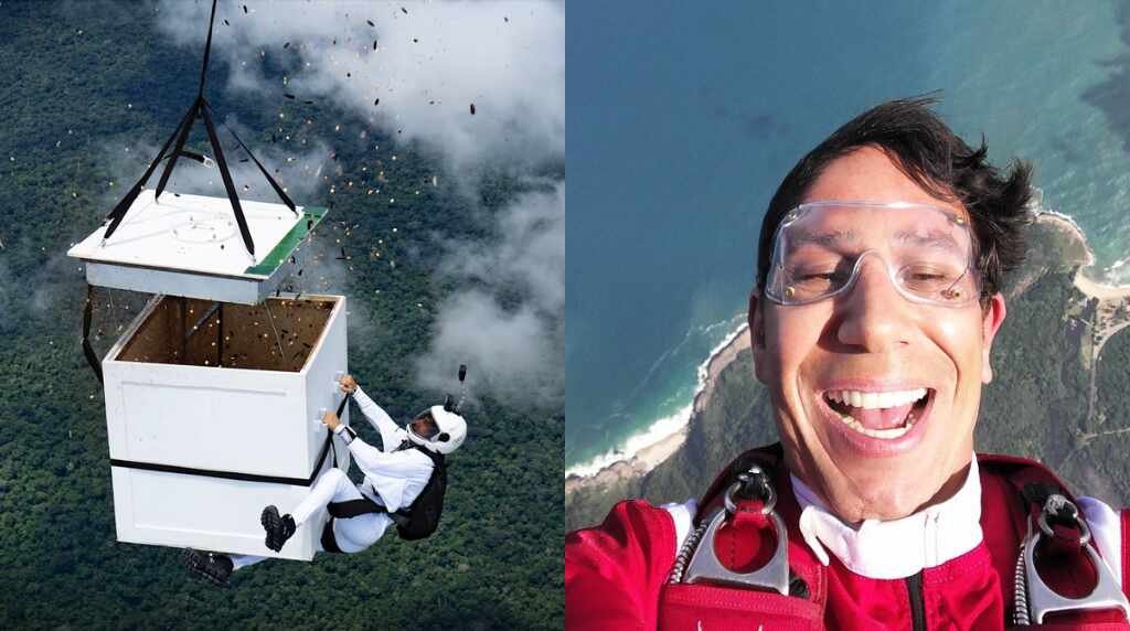 Paracaidista brasileño lanzó millones de semillas en zona deforestada para ayudar a recuperar el Amazonas