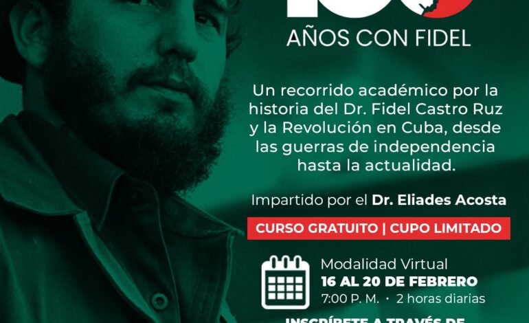 Anuncian en Santo Domingo curso «100 años con Fidel»
