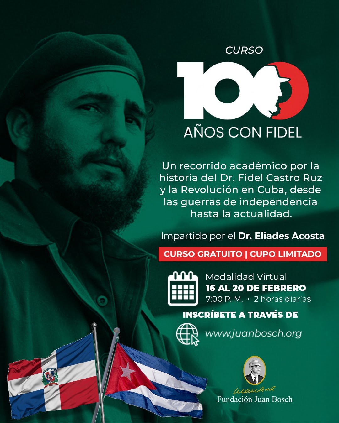 Anuncian en Santo Domingo curso «100 años con Fidel»