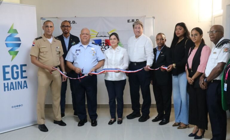 EGE Haina entrega remozamiento de la Escuela Vocacional de las Fuerzas Armadas y de la Policía Nacional de Yaguate