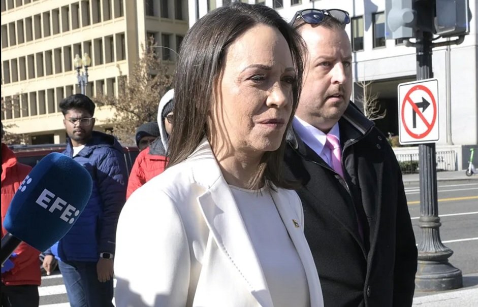 María Corina llegó Casa Blanca para un encuentro con Trump