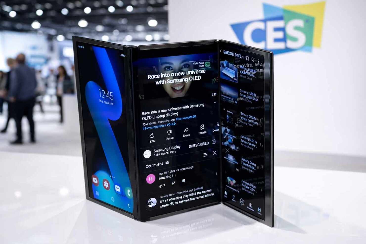 Samsung presentó en Las Vegas el TriFold Z, su teléfono plegable de tres pantallas