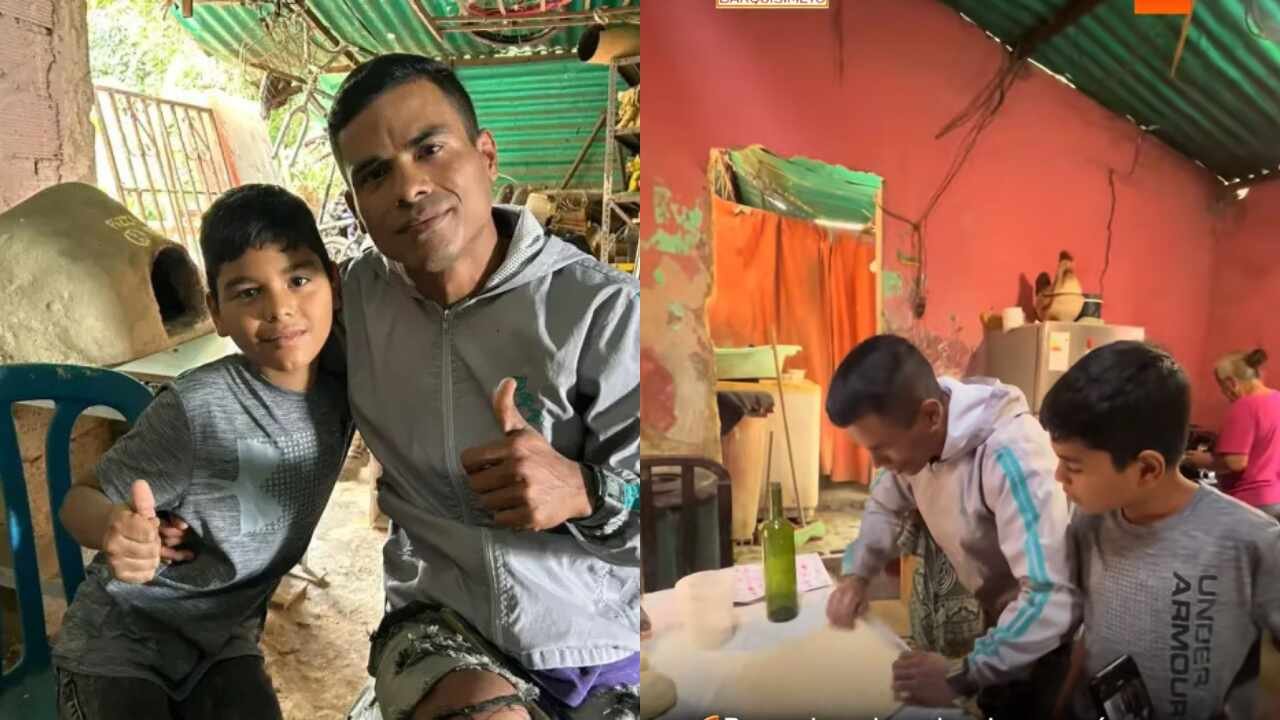 Un niño vio a su padre quedarse sin trabajo y construyó un horno de barro para que pudiera vender pizzas