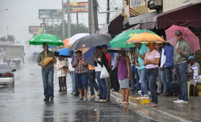 Un sábado lluvioso en gran parte de la República Dominicana