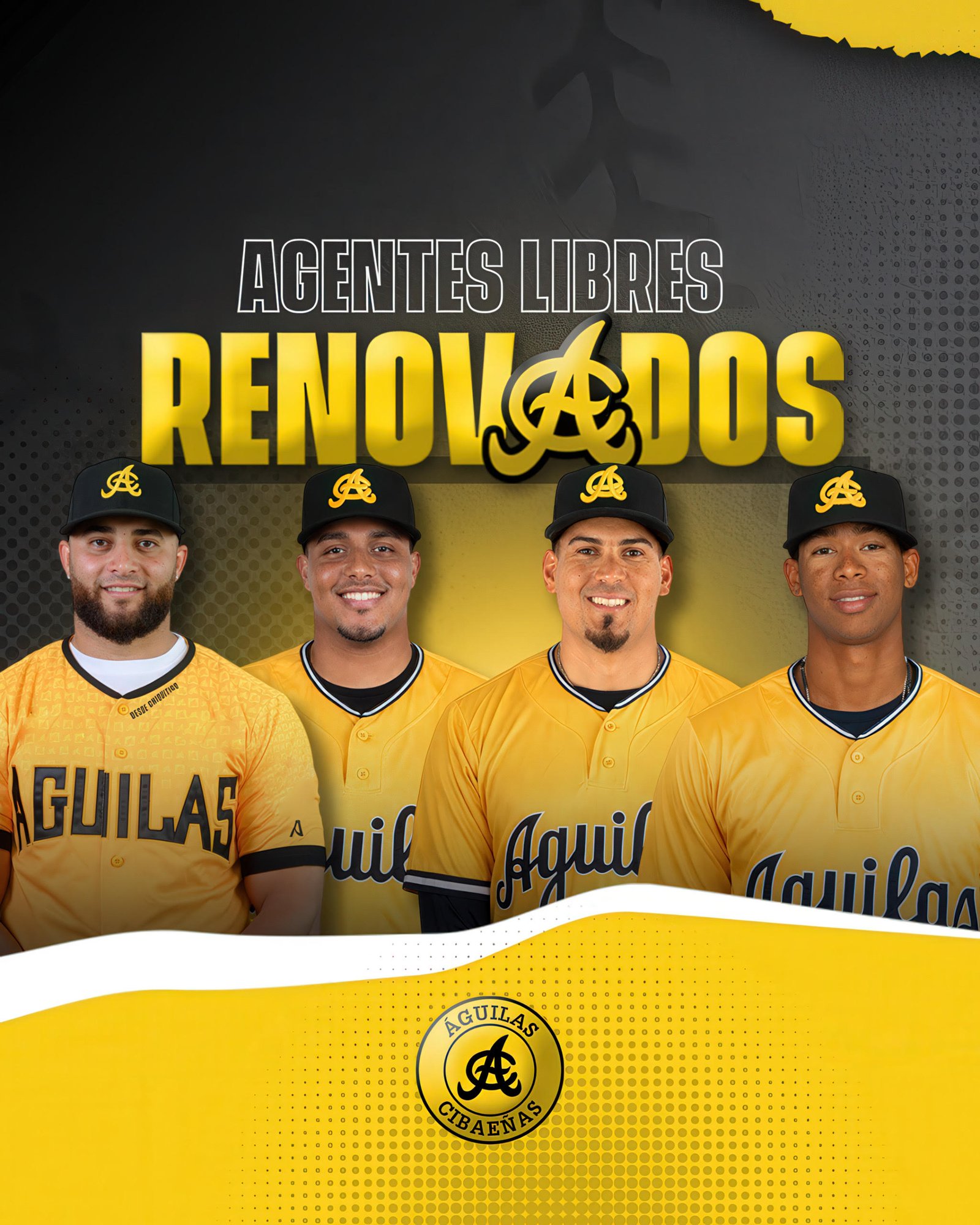 Águilas renueva contrato Reyes, Fernández, Mejía y González