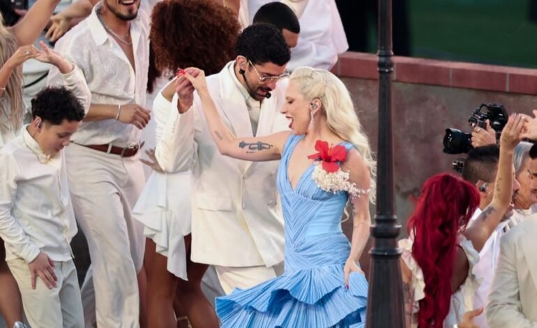 Bad Bunny Gets a Little Help From His Friends Lady Gaga & Ricky Martin at Inclusive Super Bowl Halftime Show