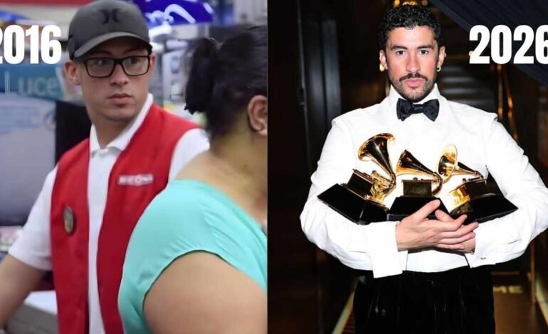 Bad Bunny pasó de trabajar en un supermercado a convertirse en uno de los artistas más importantes del mundo