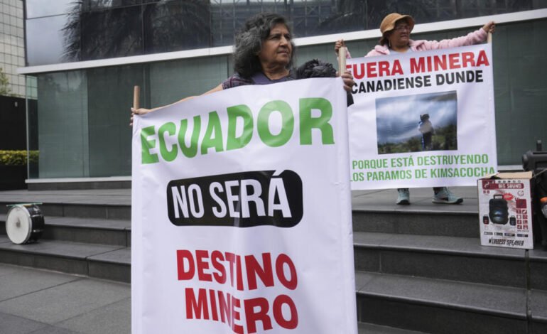 El Parlamento de Ecuador aprueba la ley minera cuestionada por las comunidades indígenas