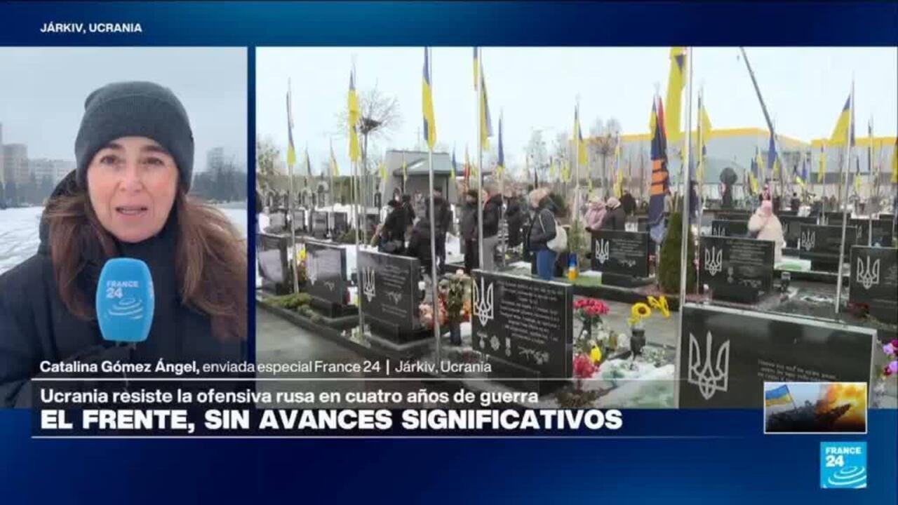 Informe desde Járkiv: Ucrania conmemora y recuerda a sus fallecidos en cuatro años de invasión rusa