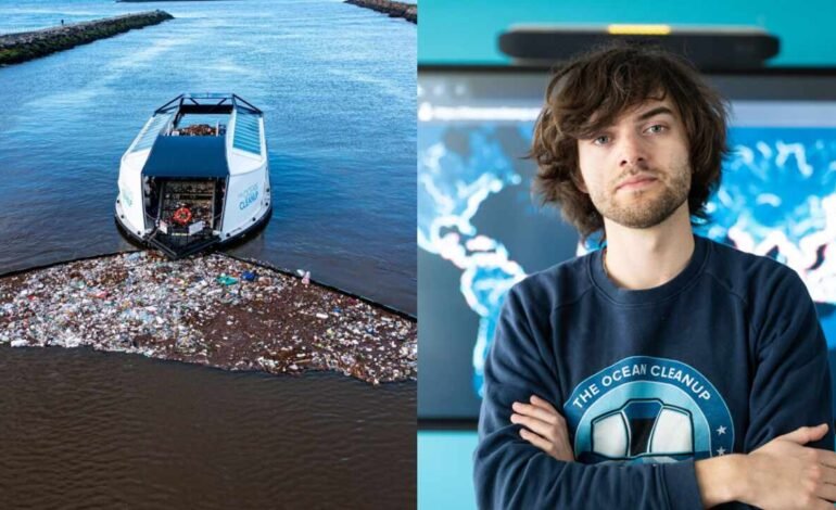 Le dijeron que era imposible limpiar el océano y creó una tecnología que ya retira plástico del Pacífico