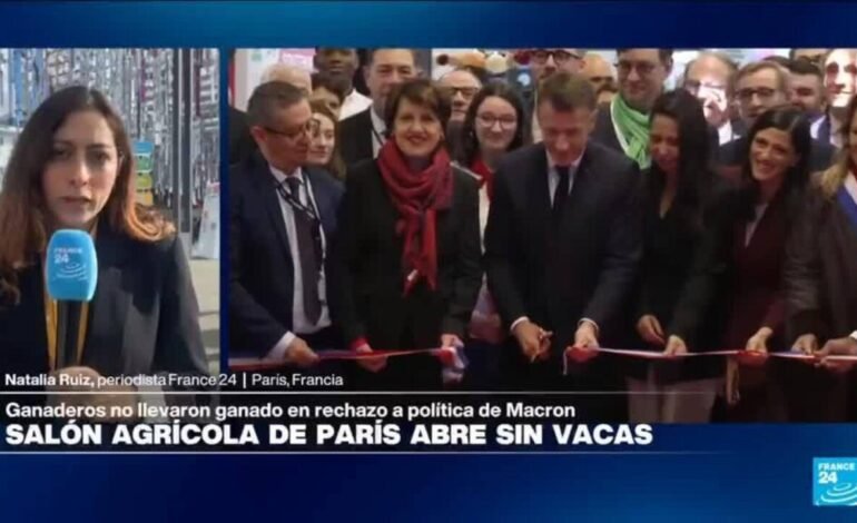 Macron inaugura el Salón de la Agricultura marcado por la ausencia de vacas y sindicatos