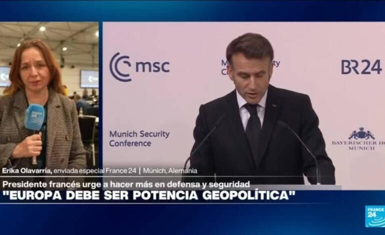 Macron insta a reforzar defensa y anuncia diálogo con Rusia en Múnich 2026