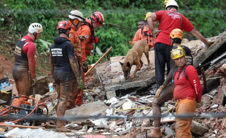 Más de 20 muertos y decenas de desaparecidos por las fuertes lluvias en el sureste de Brasil