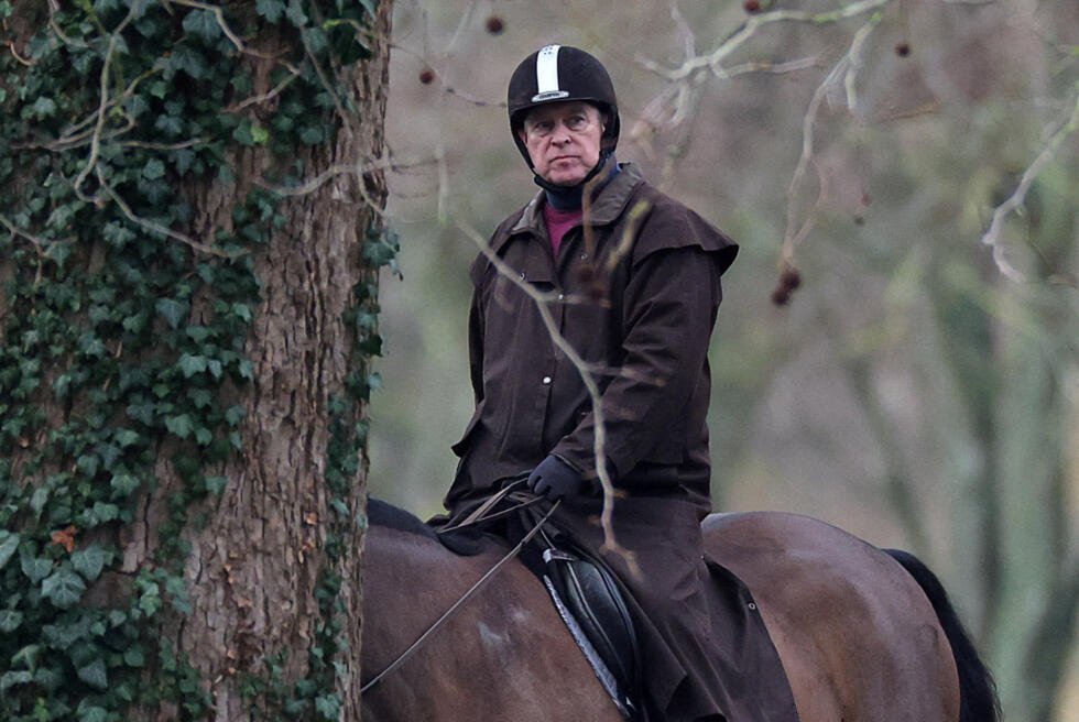 Andrew Mountbatten-Windsor es visto montando caballo en Windsor Great Park. Windsor, 2 de febrero de 2026.