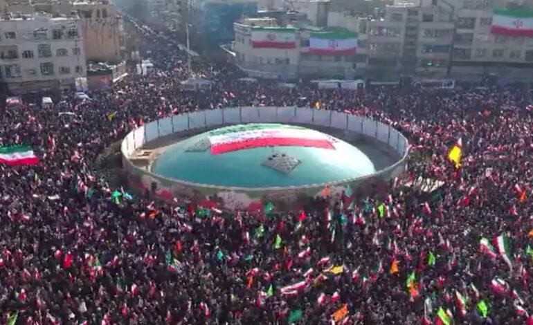 ¿Tres millones de manifestantes prorégimen en Teherán?