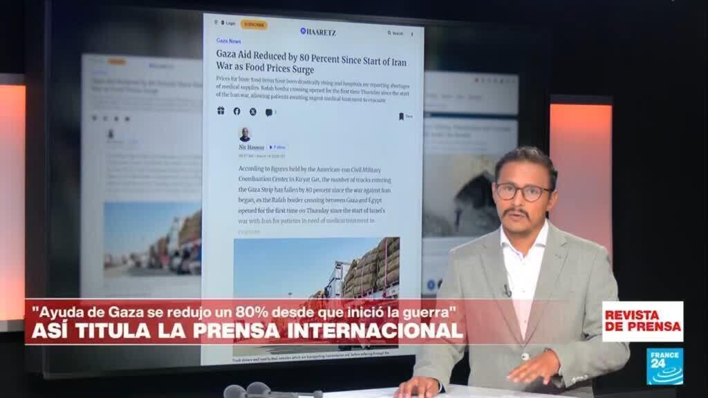Reducción de ayuda en Gaza tras inicio de la guerra en Irán.