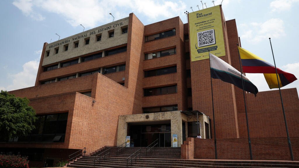 Vista general de la sede de la Registraduría Nacional en Bogotá, Colombia, el 2 de marzo de 2026.