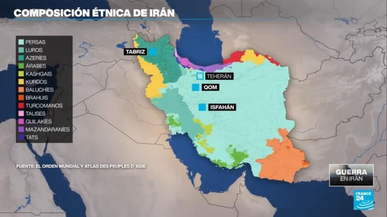 División étnica en Irán, factor que podría desencadenar fracturas internas durante la guerra