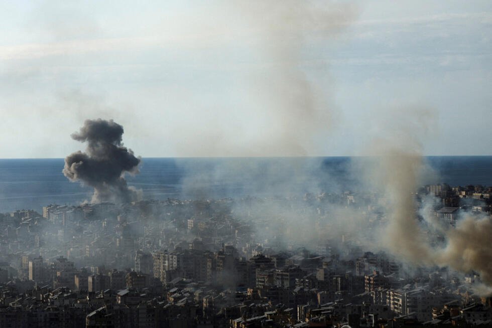 Ataques israelíes sobre los suburbios del sur de la capital libanesa, Beirut.