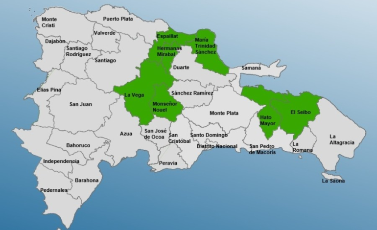 En alerta verde siete provincias por lluvias asociadas a vaguada