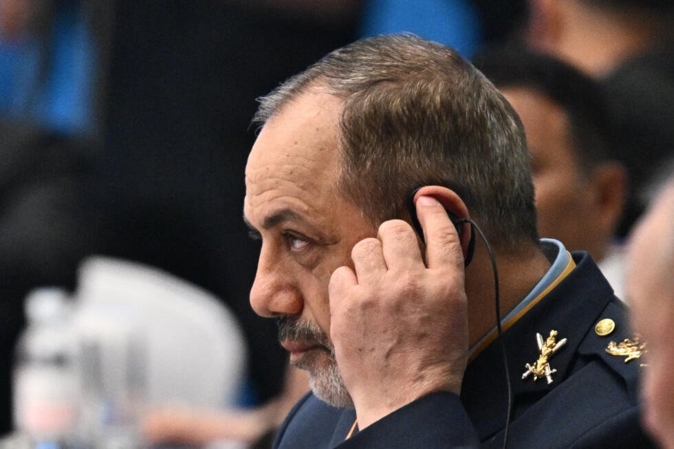 Iran's Defence Minister Amir Nasirzadeh attends the Defence Ministers' Meeting of the Shanghai Cooperation Organization (SCO) Member States in Qingdao in eastern China on June 26, 2025.