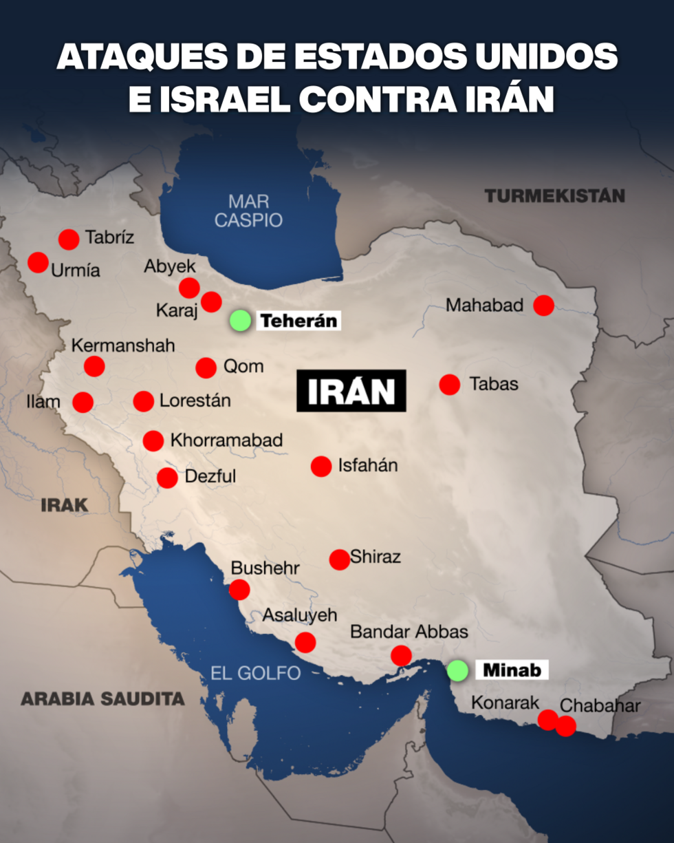 En mapas: así se extiende la escalada por Medio Oriente tras los ataques de EE. UU. e Israel contra Irán