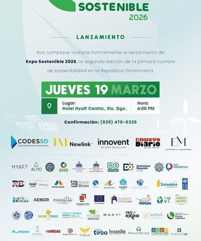 Expo Sostenible 2026 será presentada el 19 de marzo en Santo Domingo