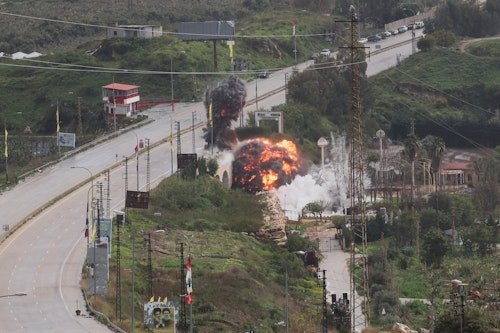 In Pictures: Israel strikes bridge across Litani River in southern Lebanon