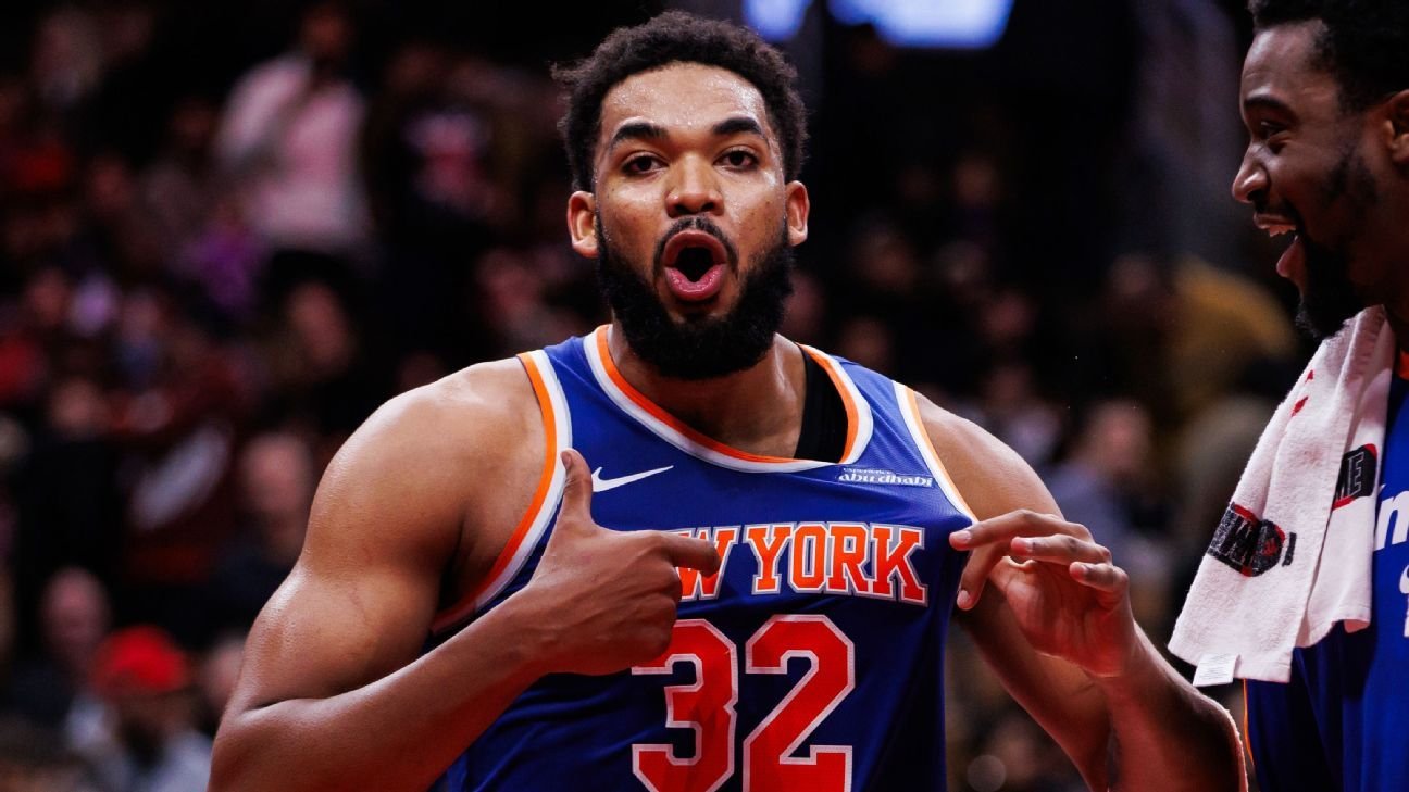 Karl-Anthony Towns realiza un doble-doble en victoria Knicks