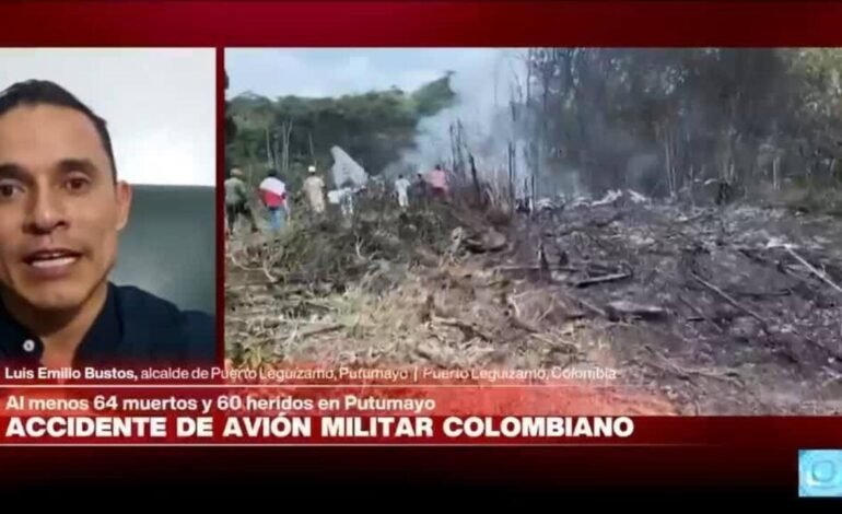 Luis Emilio Bustos: «Tenemos aproximadamente 64 fallecidos en accidente aéreo en Putumayo»