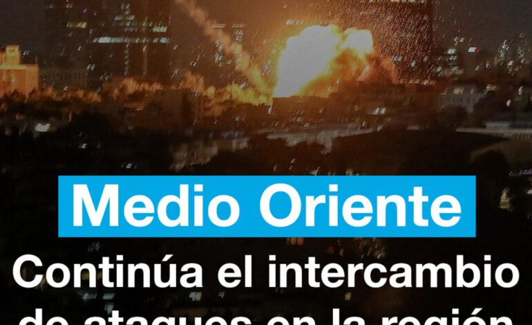 Medio Oriente: continúa el intercambio de ataques en la región