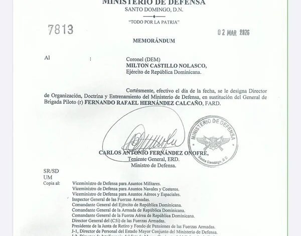 Ministerio de Defensa realiza amplios cambios en cuerpos especializados y comandos conjuntos de las Fuerzas Armadas