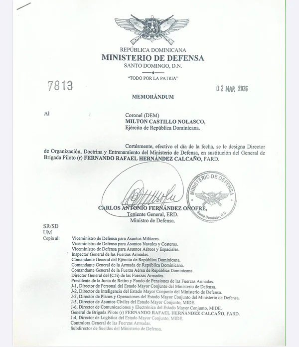 Ministerio de Defensa realiza amplios cambios en cuerpos especializados y comandos conjuntos de las Fuerzas Armadas