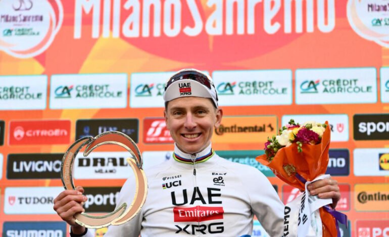 Pogačar gana en modo épico su primera Milán-San Remo tras sufrir una caída