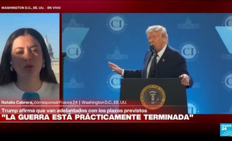 Trump se refiere a la guerra contra Irán y afirma que han «aplastado al enemigo»