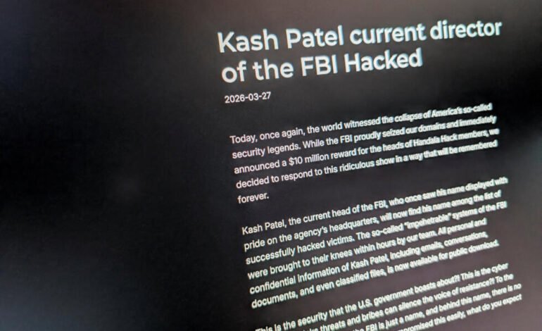 Un equipo de hackers pro-iraní se atribuye ciberataque contra el director del FBI