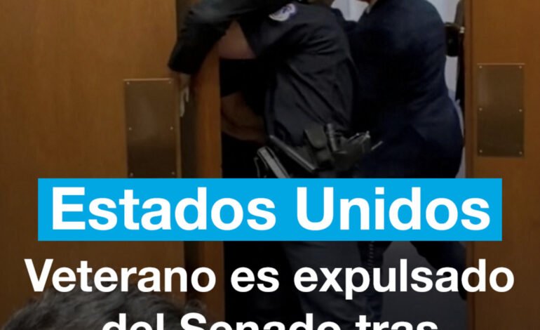 Veterano es expulsado del Senado de EE. UU. tras protestar por la ofensiva contra Irán