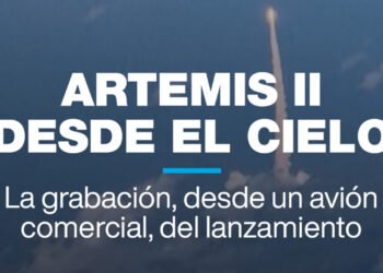 Pasajeros de avión comercial captaron el lanzamiento de Artemis II desde el aire