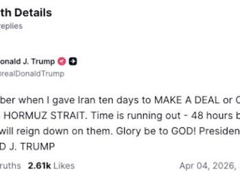 Trump reitera advertencia a Irán: 48 horas para un acuerdo sobre el estrecho de Ormuz o desatará «el infierno»